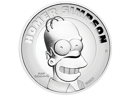 Stříbrná mince 2 Oz The Simpsons™ - Homer Simpson 2021 High Relief PROOF