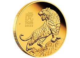 Lunární série III. - zlatá mince Year of the Tiger (Rok tygra) 1 Oz 2022 PROOF