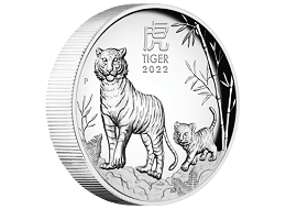 Lunární série III. - stříbrná mince Year of the Tiger (Rok tygra) 1 Oz 2022 High Relief PROOF