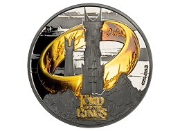 Exkluzivní stříbrná mince Lord of the Rings™ (Pán prstenů) 1 Oz 2022 Gilded Black Platinum Plated