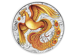 Stříbrná mince 1 Oz Australian Phoenix 2022 Red/Gold Color