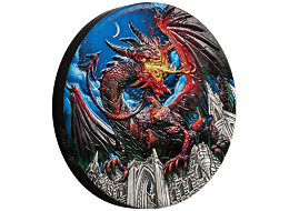 Exkluzivní stříbrná mince 5 Oz Dragon 2023 High Relief Color Antique