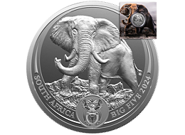 Stříbrná mince Big Five III - Elephant (Slon) 1 Oz 2024 - (1.)