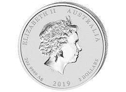 Lunární série II. - stříbrná mince 2 AUD Year of the Pig (Rok vepře) 2 Oz 2019