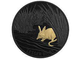 Stříbrná mince Lesser Bilby 1 Oz 2019 BLACK NICKEL PROOF Gilded - (2.)