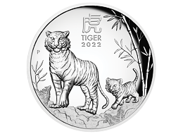 Lunární série III. - stříbrná mince Year of the Tiger (Rok tygra) 1 Oz 2022 High Relief PROOF