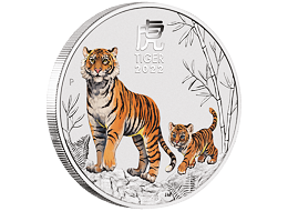 Lunární série III. - stříbrná mince Year of the Tiger (Rok tygra) 1 kg 2022 Color