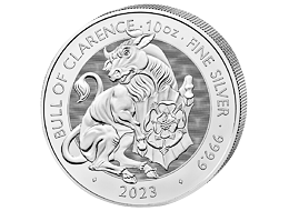 Stříbrná mince 10 Oz Bull of Clarence 2023 (Tudor Beasts)