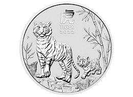 Lunární série III. - stříbrná mince Year of the Tiger (Rok tygra) 2 Oz 2022