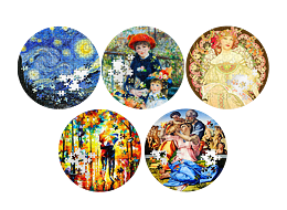 Kompletní sada stříbrných mincí 5 x 3 Oz Micropuzzle Treasures (2019-2023) Color PROOF