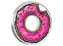 Stříbrná mince The Simpsons™ - Donut 1 Oz 2019 PROOF