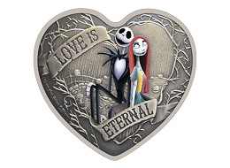 Stříbrná mince Love Is Eternal 1 Oz 2021 (The Nightmare Before Christmas™) Color Antique - (1.)