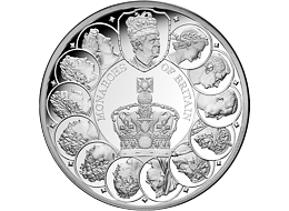 Exkluzivní stříbrná mince Monarchs of Britain (Britští monarchové) 1 Oz 2024 PROOF