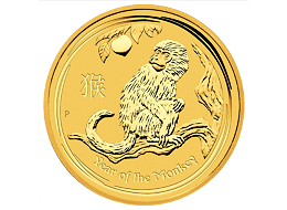 Lunární série II. - zlatá mince 100 AUD Year of the Monkey (Rok opice) 1 Oz 2016