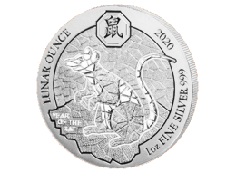 Stříbrná mince Rwanda Lunar Year of the Rat (Rok krysy) 1 Oz 2020