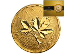 Investiční zlato - zlatá investiční mince 200 CAD Maple Leaf 1 Oz .99999 2008 karta