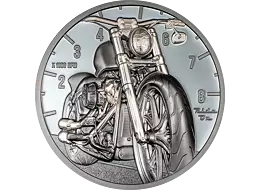 Exkluzivní stříbrná mince The Journey - Motorbike 2 Oz 2024 High Relief Black PROOF