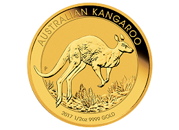 Investiční zlato - zlatá mince 50 AUD Australian Kangaroo (Klokan rudý) 1/2 Oz 2017