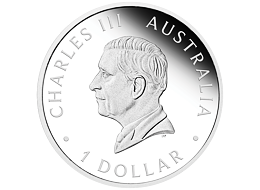 Stříbrná mince 1 AUD Australian Kangaroo (Klokan rudý) King Charles III. 1 Oz 2024 PROOF