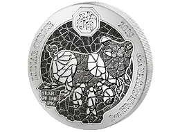 Stříbrná mince Rwanda Lunar Year of the Pig (Rok vepře) 1 Oz 2019