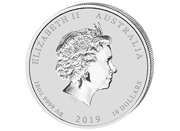 Lunární série II. - stříbrná mince 10 AUD Year of the Pig (Rok vepře) 10 Oz 2019