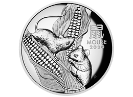 Lunární série III. - Exkluzivní stříbrná mince Year of the Mouse (Rok krysy) 5 Oz 2020 High Relief PROOF