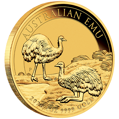 Zlatá mince 100 AUD Australian Emu 1oz 2020