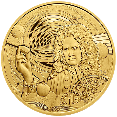 Exkluzivní zlatá mince Sir Isaac Newton 1 Oz 2022 (Icons of Inspiration) - (3.)