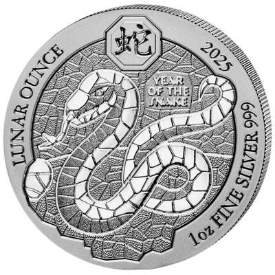 Stříbrná mince Rwanda Lunar Year of the Snake (Rok hada) 1 Oz 2025