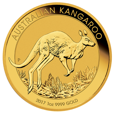 Investiční zlato - zlatá mince 100 AUD Australian Kangaroo (Klokan rudý) 1 Oz 2017