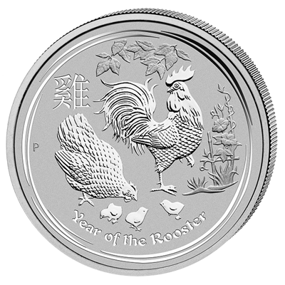 Lunární série II. - stříbrná mince 1 AUD Year of the Rooster (Rok kohouta) 1 Oz 2017