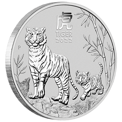 Lunární série III. - stříbrná mince Year of the Tiger (Rok tygra) 5 Oz 2022