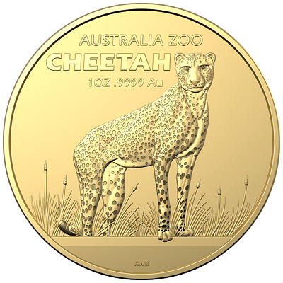 Zlatá mince Cheetah (Gepard) 1 Oz 2021 (Australia ZOO) - (2.)