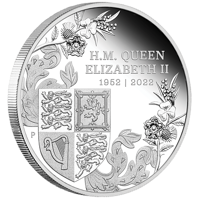 Stříbrná mince Alžběty II. Platinum Jubilee 1 Oz 2022 PROOF