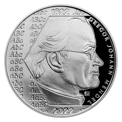 Stříbrná mince 200 Kč Gregor Mendel (200.výročí narození) 2022 PROOF