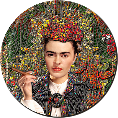 Exkluzivní stříbrná mince Frida Kahlo - La Maravilla (Great Micromosaic Passion II) 3 Oz 2023 PROOF - (1.)