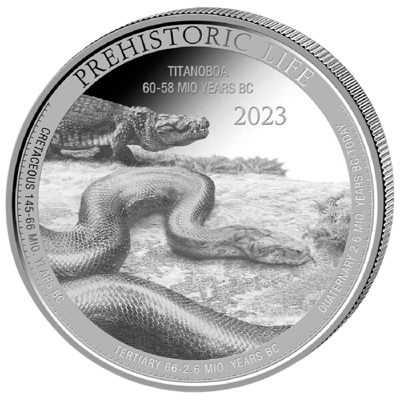 Stříbrná mince Titanoboa 1 Oz 2023 - (10.)