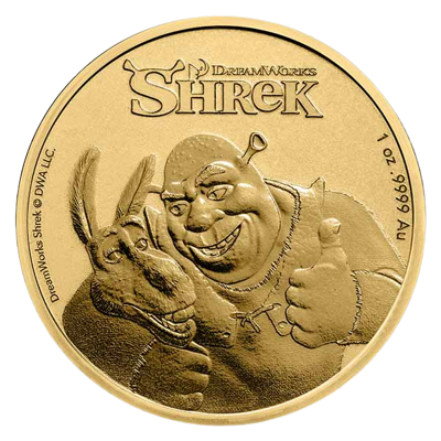 Zlatá mince Shrek™ (20. výročí) 1 Oz 2021