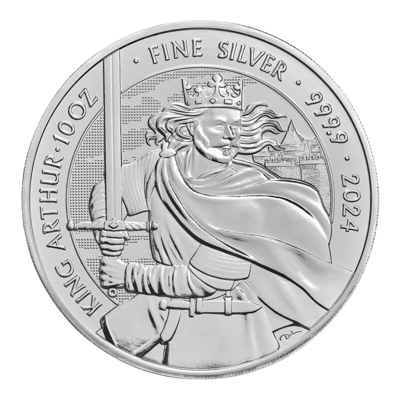 Stříbrná mince Mýty a legendy - King Arthur (Král Artuš) 10 Oz 2024 - (4.)