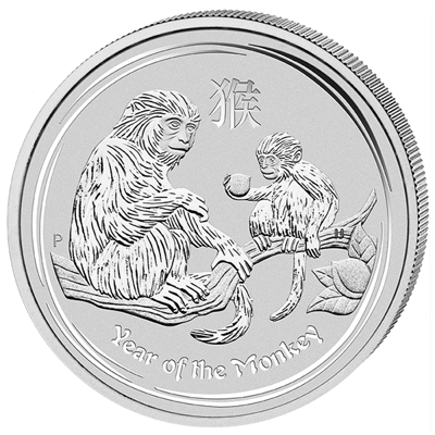 Lunární série II. - stříbrná mince 8 AUD Year of the Monkey (Rok opice) 5 Oz 2016